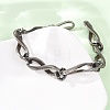 304 Stainless Steel Link Chain Bracelets for Women Men BJEW-C148-04AS-3