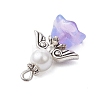 Glass Pearl Pendants PALLOY-JF03655-01-5