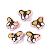 Hand Painted Butterfly Porcelain Beads PORC-Q006-05A-1