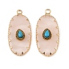 Natural Rose Quartz & Synthetic Turquoise Carved Pendants GG-CBA5963-02A-1