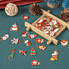  32Pcs 16 Styles Christmas Theme Alloy Enamel Pendants ENAM-TA0001-64-6