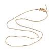 1mm Rack Plating Brass Box Chain Adjustable Slider Necklaces for Women Men MAK-L044-56KCG-1