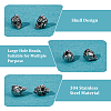 12Pcs 304 Stainless Steel European Beads STAS-HS0001-06-4