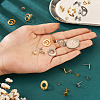 48Pcs 12 Styles 201 Stainless Steel Stud Earring Findings EJEW-TA0001-06-14