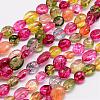 Dyed Natural Crackle Quartz Bead Strands G-L459-30-1