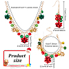 Christmas Star & Bell Alloy Pendant Necklaces & Charm Bracelets & Dangle Earrings SJEW-AN0001-15-2