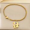 Mother's Day 304 Stainless Steel Enamel Charm Bracelets WG05AE3-05-1