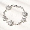 Brass Link Bracelets for Women BJEW-C118-01P-3