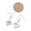 4 Pairs Handmade Printed Porcelain Dangle Earrings EJEW-JE06701-4