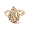 Rack Plating Brass Micro Pave Cubic Zirconia Cuff Rings RJEW-M168-01G-2