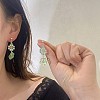 Alloy Lampwork Stud Dangle Earrings WG3F254-02-2