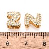 Brass Micro Pave Clear Cubic Zirconia Beads KK-T071-17G-Z-3