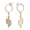 Brass Dangle Stud Earrings EJEW-JE04114-01-2