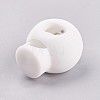 Plastic Iron Spring Cord Locks X-FIND-WH0017-13-2