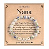 Round Handmade Floral Porcelain & Resin Beaded Stretch Bracelets for Women QO2336-5-1