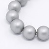 Round Shell Pearl Frosted Beads Strands BSHE-I002-10mm-223-1