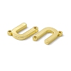 Rack Plating Brass Letter Connector Charms KK-C007-38G-U-3