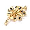 Rack Plating Brass Micro Pave Cubic Zirconia Pendants KK-U022-03G-3