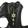 Handmade Glass Beaded with 304 Stainless Steel Hook Dangle Earrings EJEW-MZ00808-01-2