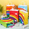 12Pcs 6 Colors Paper Rainbow Printed Carry Storage Tote Bags ABAG-TA0002-05B-7