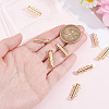 6Pcs Brass Slide Lock Clasps KK-BBC0027-58B-3