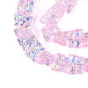Baking Paint Electroplate Transparent Glass Beads Strands EGLA-N020-05E-3