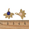 Ion Plating(IP) 304 Stainless Steel with Natural & Synthetic Gemstone Pendants STAS-G351-24G-3