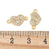 Brass Micro Pave Cubic Zirconia Connector Charms KK-U056-43G-3