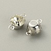 Brass Clear Cubic Zirconia Connector Charms RB-WH0005-002D-P-1