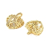 Brass Micro Pave Clear Cubic Zirconia Pendants KK-B139-01G-2