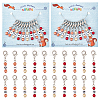 Autumn Theme Acrylic Beaded Locking Stitch Markers HJEW-PH01753-1