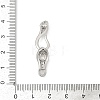 Brass Micro Pave Clear Cubic Zirconia S-Hook Clasps KK-G526-13P-3