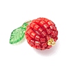 Glass Seed Beaded Berry Fruit Pendants PALLOY-MZ00729-01-3