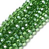 Electroplate Transparent Glass Beads Strands EGLA-A035-T8mm-A11-1