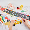 Welocome & School Supplies Paper Banners DIY-WH0453-42-3