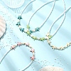 Ocean Sea Animals Synthetic Turquoise & Natural Cultured Freshwater Pearl & Glass Seed Beaded Necklaces for Women NJEW-JN06127-01-1