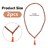 Natural Rudraksha Bead Neckalces NJEW-DC00018-2