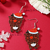 Cute Christmas Reindeer Acrylic Dangle Earrings WY1502-3-2