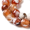 Dyed & Heated Natural Fire Crackle Agate Beads Strands G-P539-B01-12-4