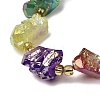 Electroplated Raw Rough Natural Amethyst Beads Strands G-Z131-J02-10-4