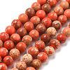 Natural Imperial Jasper Beads Strands G-A175B-8mm-07-2