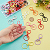   40Pcs 10 Colors Baking Painted Zinc Alloy Swivel Keychain Clasp Findings FIND-PH0010-64-3