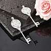 Tibetan Style Alloy Key Pendant Cabochon Bezel Settings LS-PALLOY-J494-51AS-6