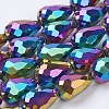 Electroplate Glass Beads Strands X-EGLA-D017-15x10mm-4-3