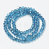 Electroplate Glass Beads Strands X-EGLA-A034-T6mm-I04-2
