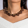 Alloy & CCB Plastic & Glass Beaded Necklaces FS-WG4655B-20-1