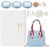 DIY Ribbon Knitting Women's Handbag Kits DIY-WH0453-08B-1