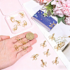 10 Pairs Bowknot Brass Leverback Earrings for Women EJEW-SC0001-91-3