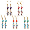 Alloy Fish Dangle Leverback Earrings EJEW-JE05639-1