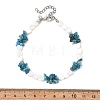 Natural Apatite & Freshwater Shell Beaded Bracelets for Women BJEW-JB13953-4